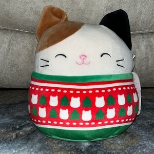 🐱 Squishmallows Cam the Cat in Holiday Sweater! 8” NWT